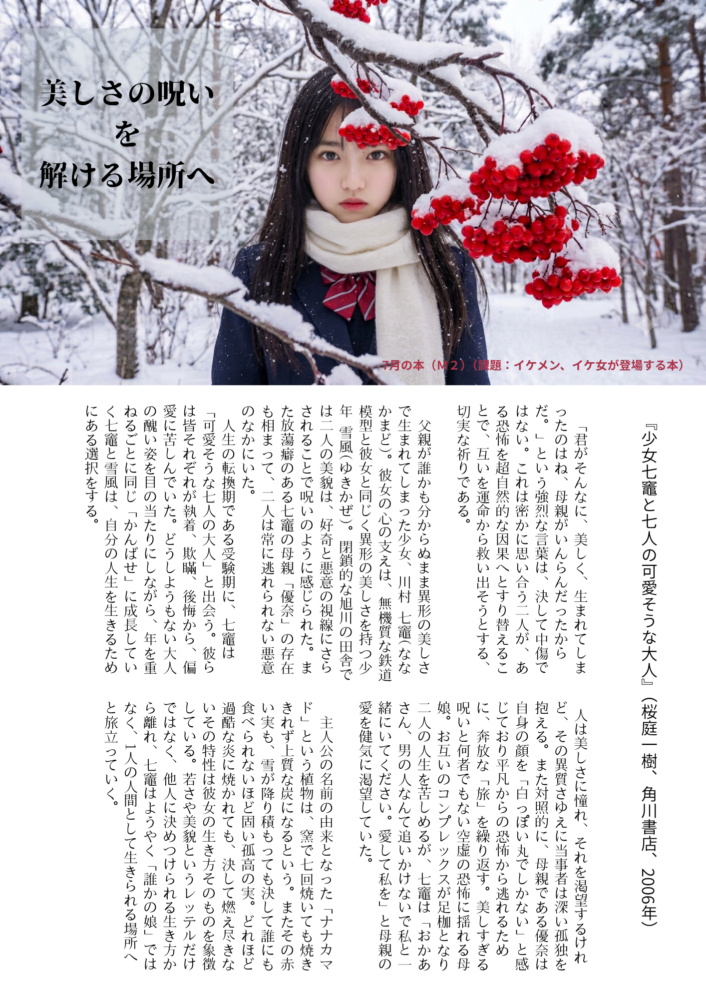 『少女七竈と七人の可愛そうな大人』(桜庭一樹、角川書店、2006年)